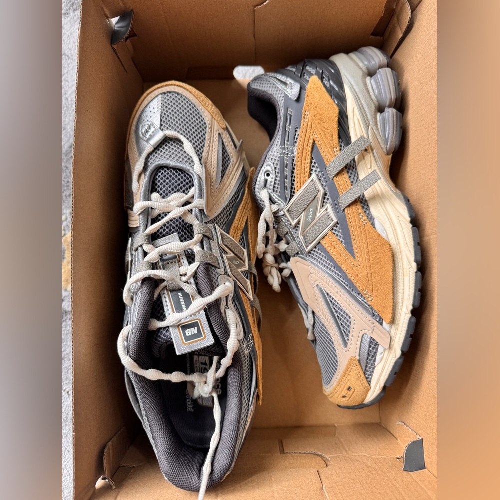 New Balance 1906 Gray and Tan Athletic Shoes